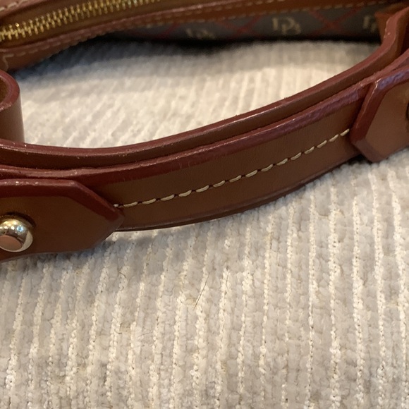 Dooney & Bourke Classic Hobo red, white, Blue, Canvas and Leather Purse - Picture 12 of 17